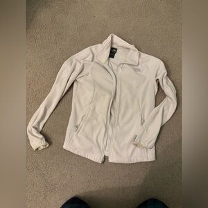 TNF white fleece jacket